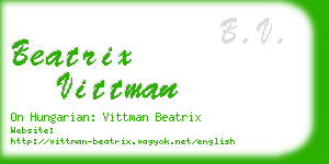 beatrix vittman business card